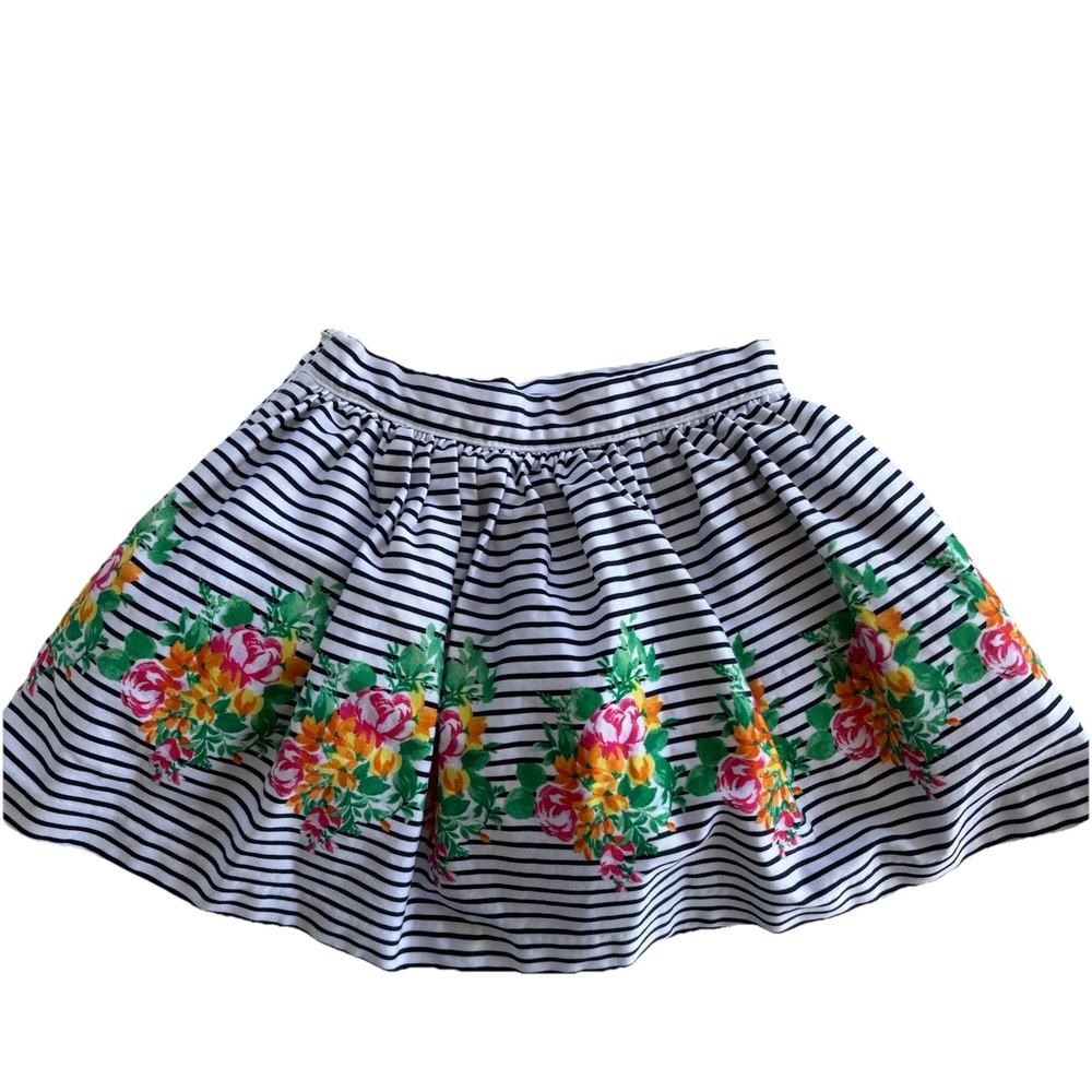 Janie & Jack Floral Striped Full Skirt Baby Girl's Size 18-24M Midsummer Garden